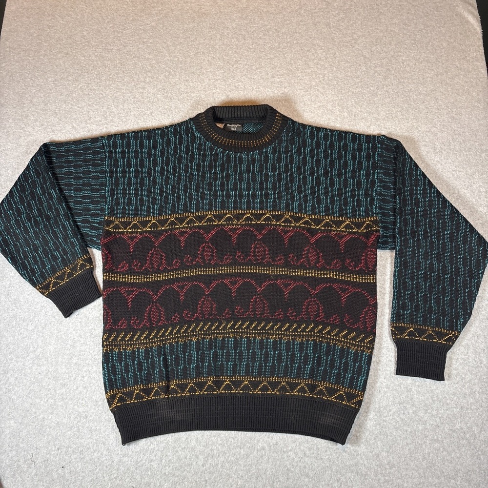 VTG Kennington Italia sweater 70% Acrylic 30% Wool Men's XL 80s 90s Retro